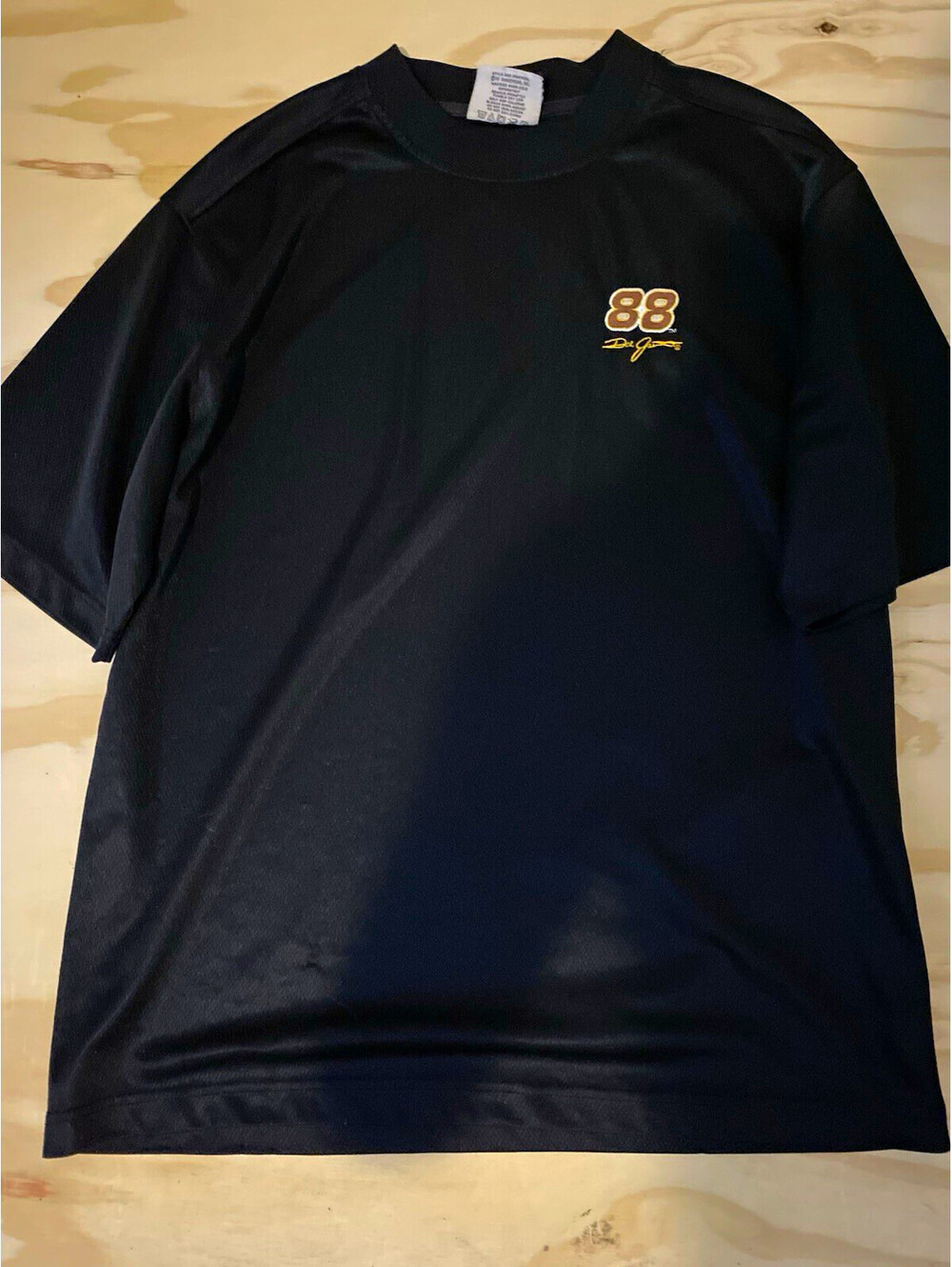 Chase Authentics Black Auto Racing #88 Logo Short Sleeve Polyester Shirt L